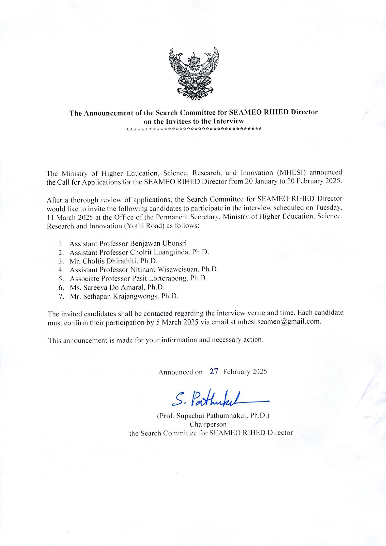 Annoucement Interview Candidates page 0001